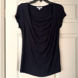 CAbi navy dressy stretchy top medium